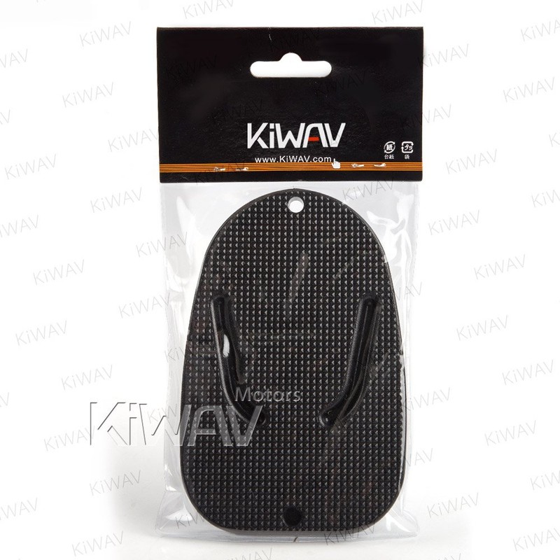 KiWAV Motorcycle Kickstand Pad Plate Support Accessory - Black -