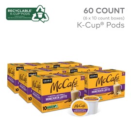 McCafe Cafe Styles of Latin America Horchata Latte, Keurig Single Serve K-Cup Coffee Pods, 10 Count (Pack of 6)