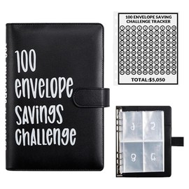 YJWZ 100 Envelopes Saving Challenge, Budget Planner German, A5 Household Planner with Envelopes, Budget Binder, Simple and Fun Way to Save €5050, Savings Book for Money Saving Challenge