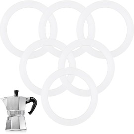 6 piezas de juntas de repuesto para Bialetti Moka Express, anillo de silicona de grado alimenticio para cafetera de 6 tazas, mejor que el anillo de goma