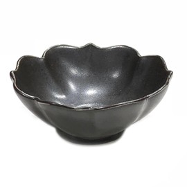 Arita Pottery Plate, Bean Plate, Black, Kitagawa Bisen Kiln, Black Mat, Bellflower Bean Bowl, Approx. 2.8 inches (7 cm)