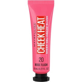 Maybelline Cheek Heat Gel-Cream Blush, lightweight, Breathable Feel, Sheer Flush Of Color, Natural-Looking, Dewy Finish, Oil-Free, Face Makeup, Rose Flush, 0.27 Fl Oz