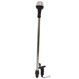 Pactrade Marine Boat 25" LED All-Around Stern Pole Light w/Base USCG 2NM for Pontoon, Sport and Fishing Boat