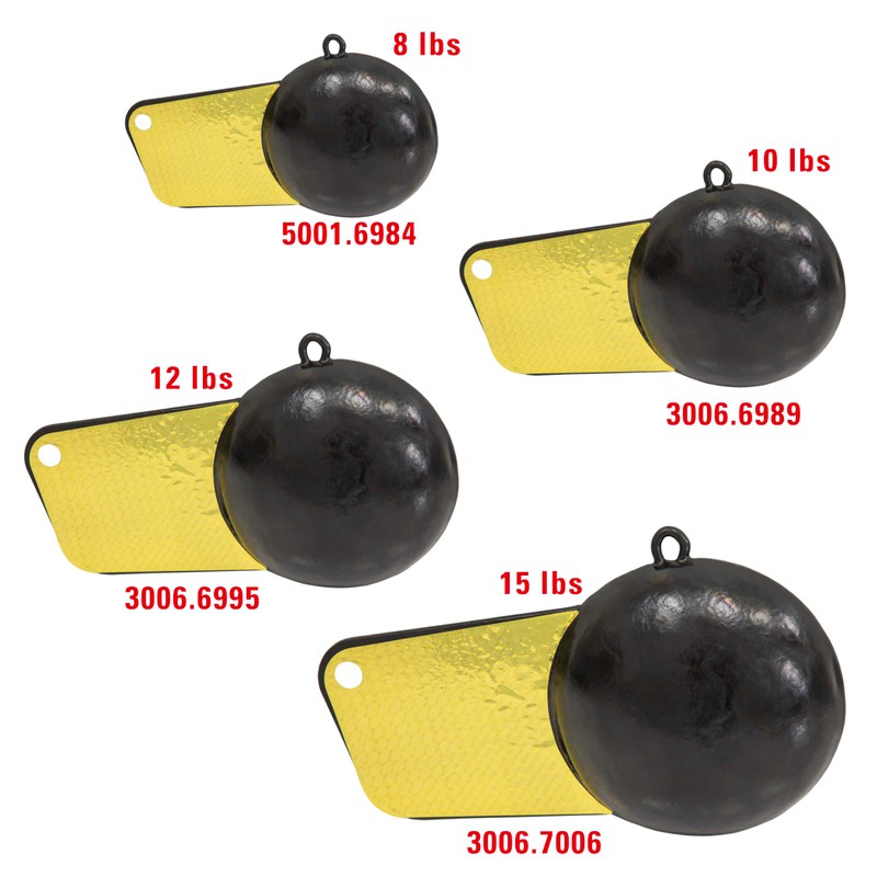 Extreme Max 3006.6984 Coated Pancake Downrigger Weight - 8 lbs.