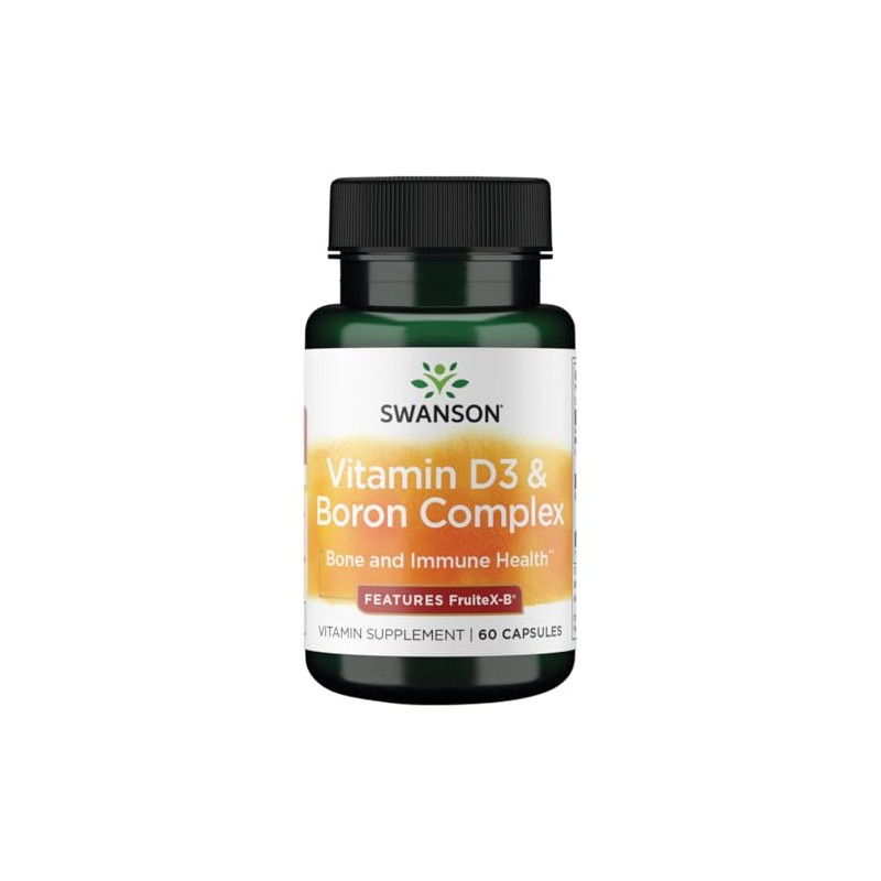 Swanson Vitamin D & Boron 60 Capsules