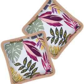 Tommy Bahama Pack of 2 Premium Water-Resistant 18" x 18" Indoor/Outdoor Decorative Pillows with Inserts – Perfect for Patio Furniture, Poolside, and Outdoor Lounging (Palms Aqua)