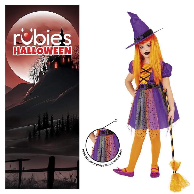 Rubies Girls' Disfraz Bruja Superstar Purpy Inf Costumes, Multicoloured, L,