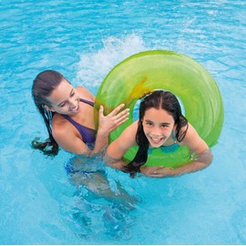 Intex - 59260EP Transparent Inflatable Tube Raft (Assorted Colors) (2 Pack)