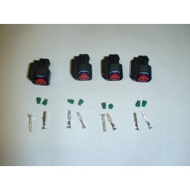 Bosch  4 Uscar injector dynamics connector pigtail clips EV6 EV14 Bosch Siemens Deka