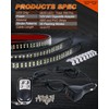 LUMENIX 2PCS 60 Inch Emergency Strobe Lights Strip LED Running