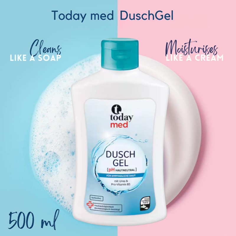 Duschgel pH-hautneutral 500 ml – Mit Urea & Provitamin B5 –
