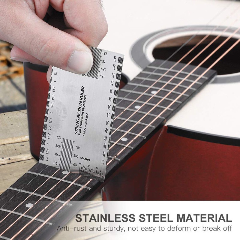 Generic String Action Ruler Gauge, Stainless Steel String Action Ruler