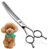 FOGOSP Curved Thinning Shears 7'' Curve Fluffers Scissors Professional Curved