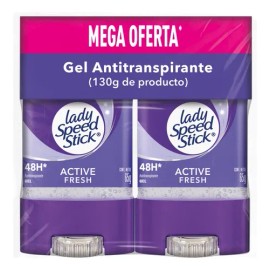 Desodorante en gel Lady Speed Stick Double Defense neutro pack de 2 u