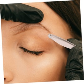 IWOWHERO 4pcs Eyebrow Tweezers Set for Brow Grooming Eyebrow Clamp and Spoolie Kit Makeup Tool for Women