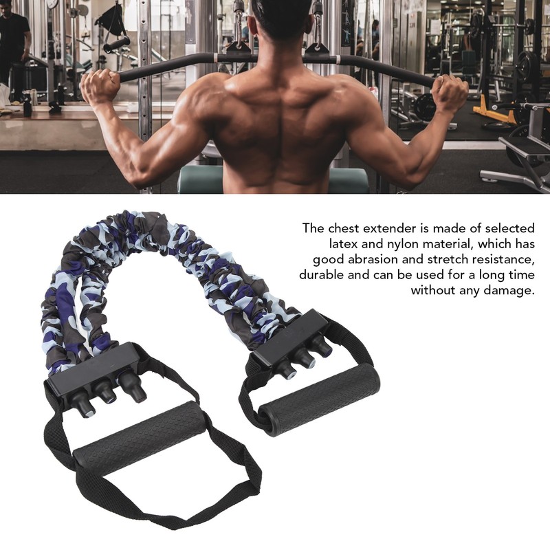 Chest Expander Adjustable Latex Nylon 3 Tube Chest Expansion Muscle