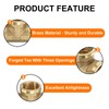 sourcing map 2pcs Brass Tee Pipe Fitting, G1/2" Female 3