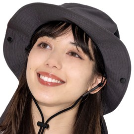 FELLOW Women’s Beach Hat, 33 Colors, UV Protection, Junior, Surf, Safari, Outdoor, One Size Fits Most, UPF 50+, gray (dark gray)