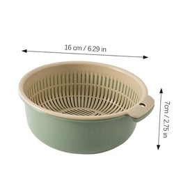 NOLITOY 1Pc Multifunctional Double Layer Draining Basket Container for Fruit Vegetable Washing Filter Storage Basket