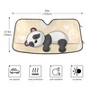 YYZZH Cute Sleepy Cartoon Panda Car Windshield Sun Shade Block