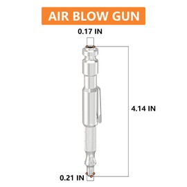 GASHER 5PCS Adjustable Pocket Air Blow Gun with 1/4" T-type Plug