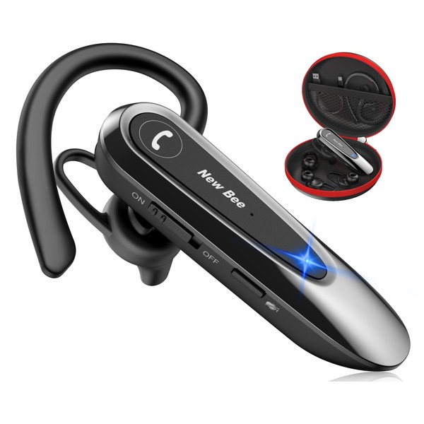 B45 Hands-free Calling Earphones, Bluetooth Headset, Single Earbuds, Bluetooth Earphones, Left and Right Earphones, 24 Hours Continuous Use, Built-In Both Microphones, Connects to 2 Devices Simultaneously, Noise Cancelling, CVC8.0, Lightweight, Mute/SIRI Function