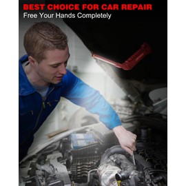 Coquimbo Tool Gifts for Men, Rechargeable Flashlight LED Work Lights Grill Light with Magnetic Base 5 Modes 360° Rotate Mens Dd Husband Him Gifts (4 Pack Red)