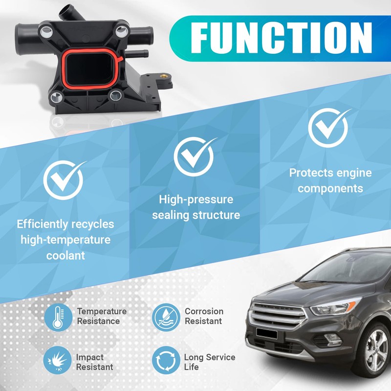 Engine Coolant Water Outlet Compatible with Ford Escape Focus Fusion,