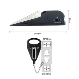 2pcs Portable Door Lock, Hotel Door Lock Travel Safety, Door Alarm, Door Stop Alarm, Hotel Door Lock for Home and Travel Security for Home Hotel Travel Security Personal Protection(Black)