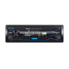 SDX Audio AM FM Radio & Digital Media Car Stereo Receiver w Flowing Lights