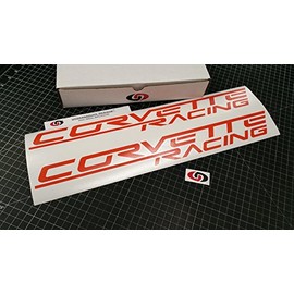 Corvette Racing Decal Custom 2.2" x 20" Gloss Orange