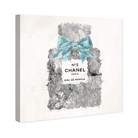 The Oliver Gal Artist Co. Fashion and Glam Wall Art Canvas Prints 'Pure Silver Dust Scent' Home Décor, 12" x 12", Gray, White