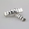 Silver-Tone Hip Hop Removeable Mouth Grillz Set (Top & Bottom)