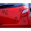 Samunshi® Star Sticker Set Filled Car Sticker (Silver Metal Effect