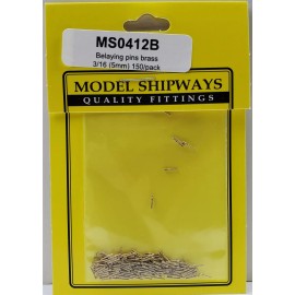 Model Shipways Belaying Pins,Brass 3/16" (5mm) 150 pack