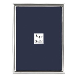 Siena TIZO 2x3 Thin Plain Silver Deco Picture Frame, Boutique Quality Photo Frame, TIZO Collection (925 Sterling Silver)