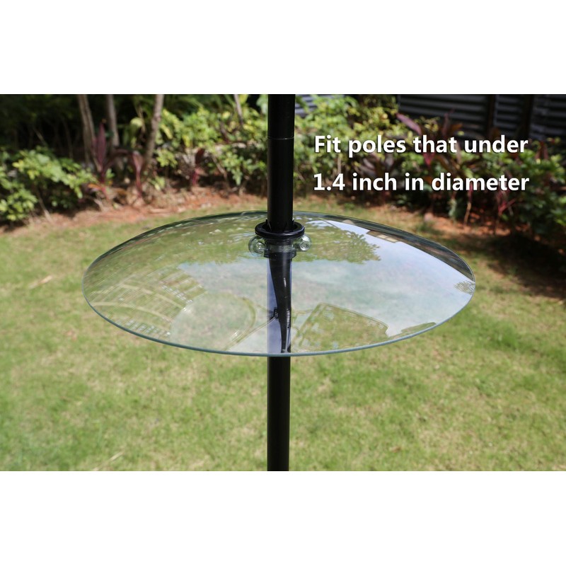 13 1/2 Inch Clear Glass Two-Way Squirrel Baffle and Weather