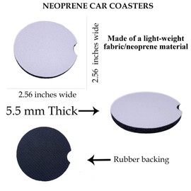 Rescue Mom Car Coasters Neoprene Barnwood Navy (Set of 2)