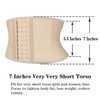 Atbuty Super Short Torso Waist Trainers Cincher Corset Tummy Shaper