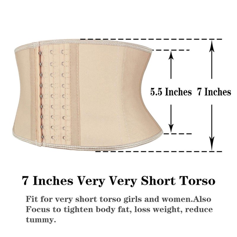 Atbuty Super Short Torso Waist Trainers Cincher Corset Tummy Shaper