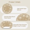 Paper Placemats Disposable 50 Pack Beige Bloom Flowers Place Mats