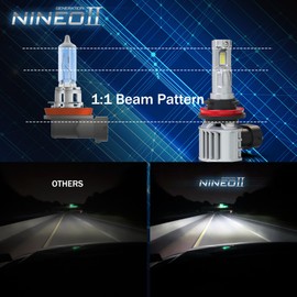 NINEO 9005/HB3 H11/H8/H9 Bulbs COMBOS, 9005 H11 Light Bulb H8/H9 HB3 Fog Lights 600% Super Bright Wireless Plug-N-Play Fog Lamp, Pack of 4