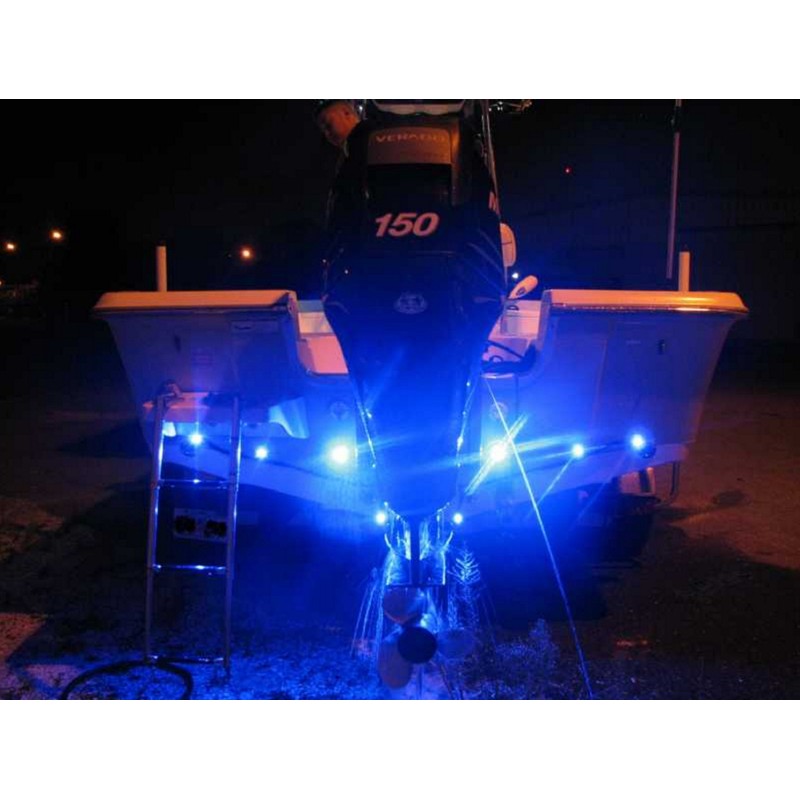 4x Blue LED Boat Light Waterproof 12v Deck Storage Kayak