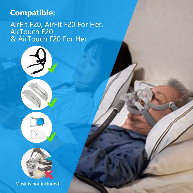 Upgraded 2 Packs Airfit F20 Headgear Strap CPAP/BiLevel Headgear Straps