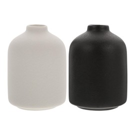 GRIRIW 2Pcs Retro Ceramic Vases Mediterranean Style Flower Pots for Home Decor Simple and Elegant Table Centerpieces for Dried Flowers and Greenery