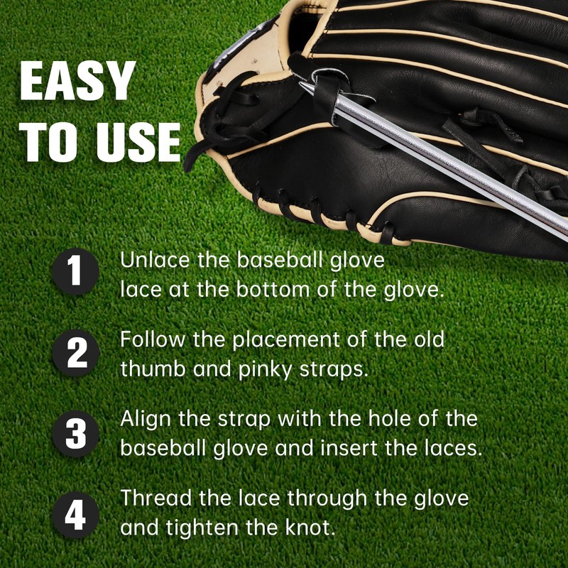 Kzzyiifw Baseball Glove Replacement Ring-Widened Comfortable Thumb Leather Strap for
