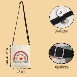 TSOTMO Teacher's Aide Gift Paras Make It Possible Paraprofessional Appreciation Gift Zipper Pouch Messenger Bag (PARAS Make CA Cr)