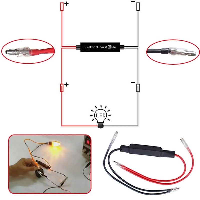 YFFSFDC Motorcycle Motorcycle LED Turn Signal Resistor 12V 10W Anti-Hifle