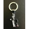 Sometheme Special Rhinestone Studded Small Alphabet Initial R Letter Keychain