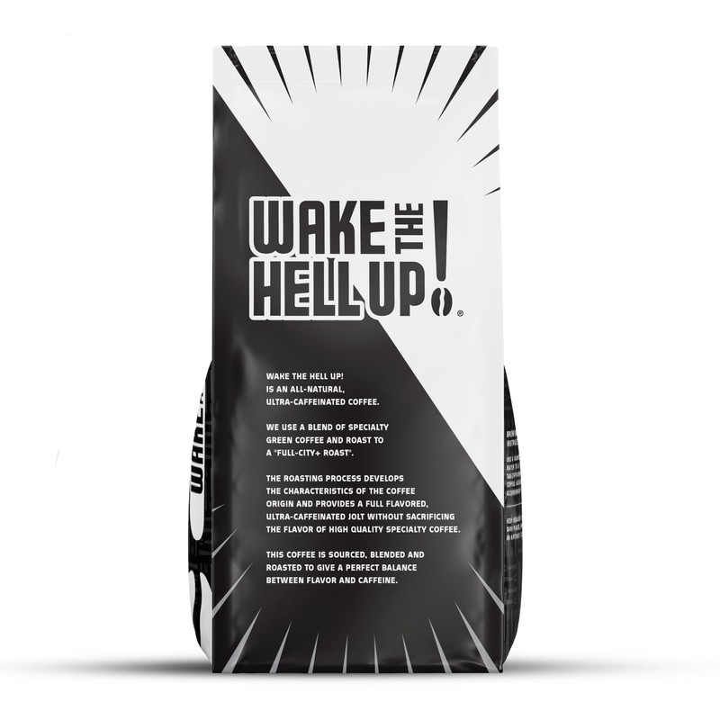 Wake The Hell Up! 1lb Ultra-Caffeinated Cannoli Ground Coffee, Low